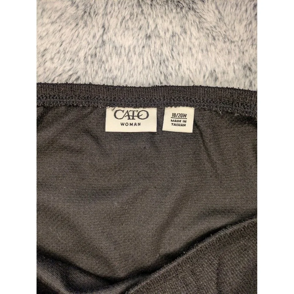 Cato Hi Low Flounced Hem Tweed Skirt Black‎ 18/20W Bow